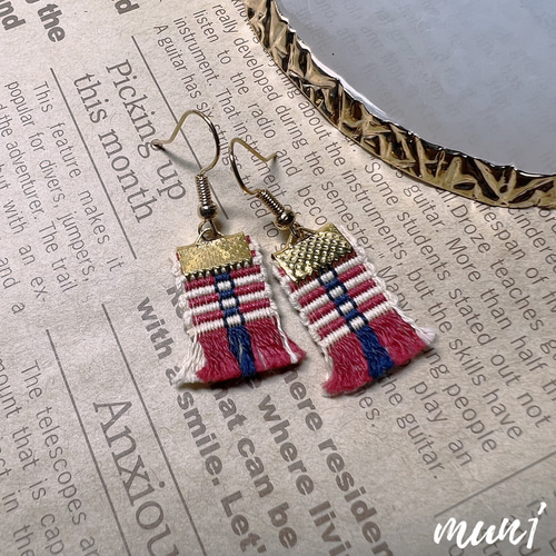 全6種〉真田紐ハギレのピアス/イヤリング(どちらか1セット) ピアス