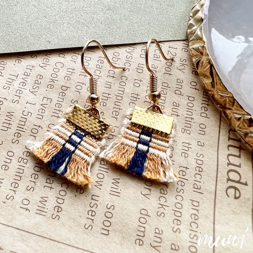 全6種〉真田紐ハギレのピアス/イヤリング(どちらか1セット) ピアス