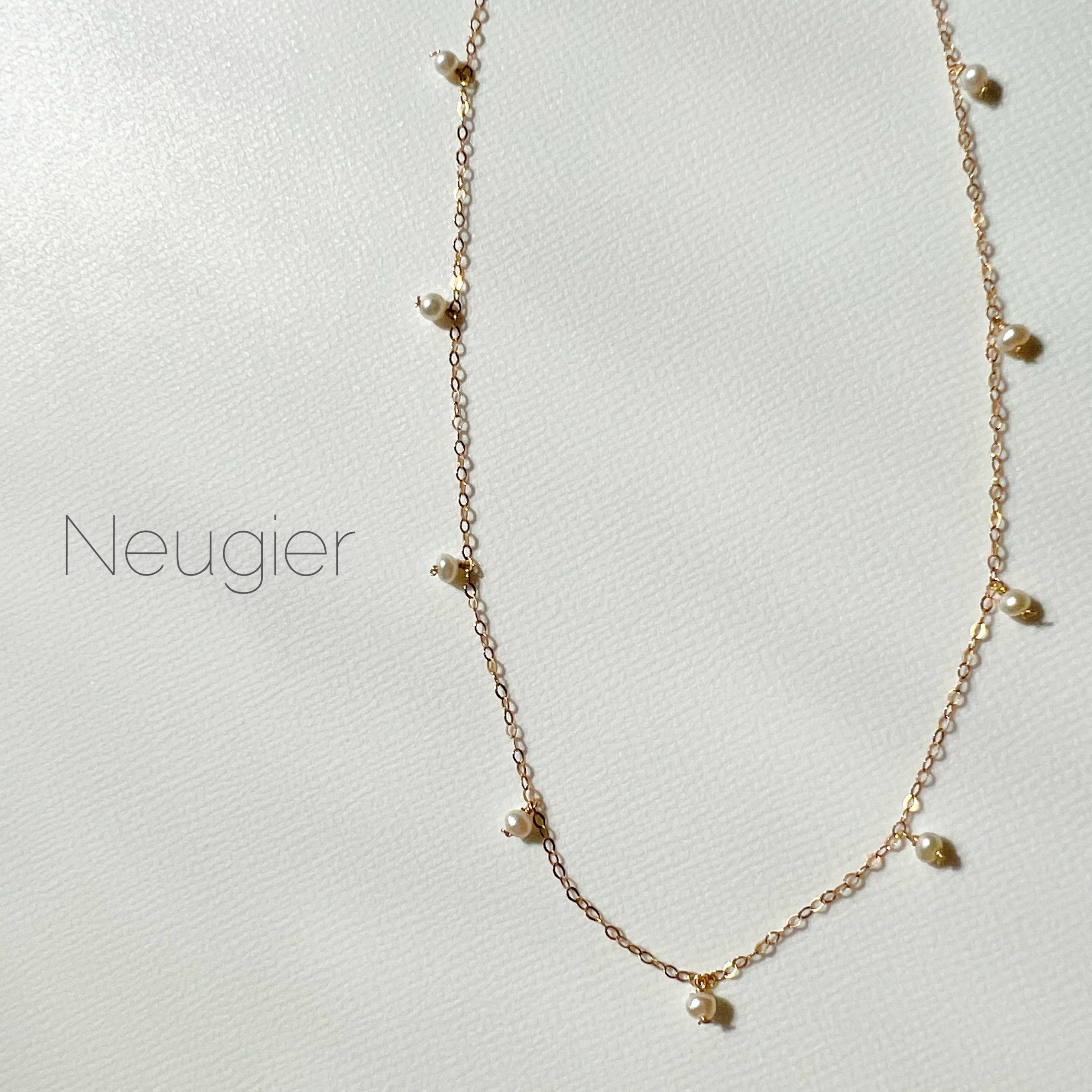 送料無料　Neugier 14kgf  淡水パールのネックレス