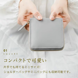 本革 二つ折り財布 ラウンドファスナー 【送料無料】（st-w1090） 10枚目の画像