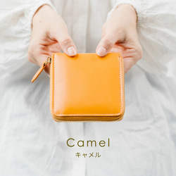 本革 二つ折り財布 ラウンドファスナー 【送料無料】（st-w1090） 3枚目の画像