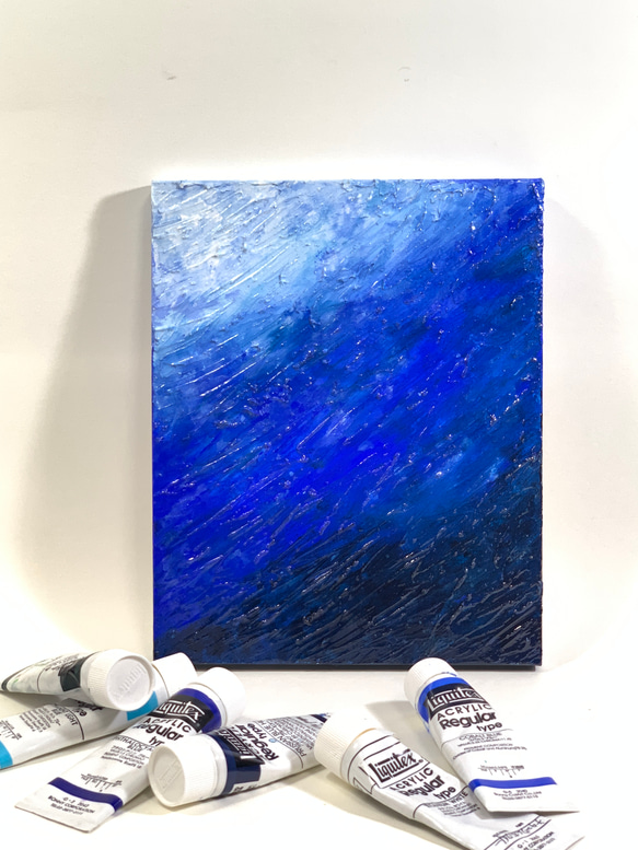 アクリル原画「coolF3105」サイズF3キャンバス作品です 絵画
