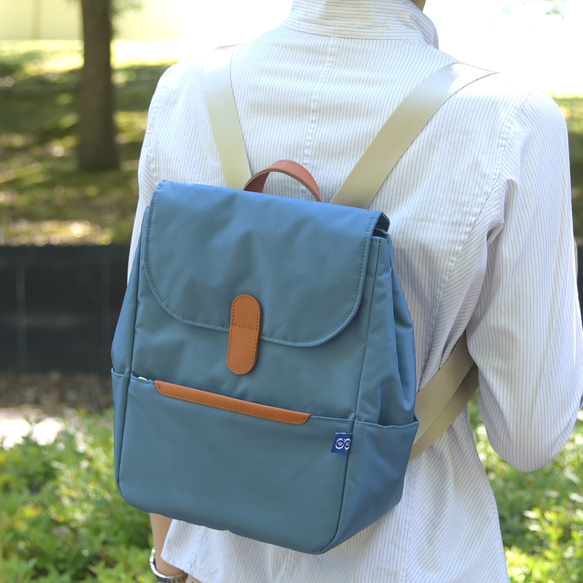 豊岡鞄】For the Blueミニリュック 漁網再生SDGs 開閉し易い 豊岡鞄】For the Blueミニリュック 漁網再生SDGs 開閉し易い