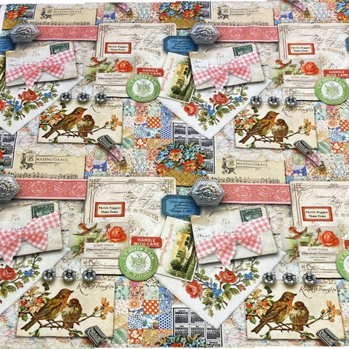 Cathe Holden「美しいコラージュ柄 & パッチワーク柄 2枚セット」moda