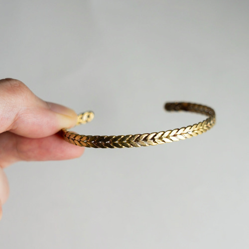 morinosu 真鍮　バングル　ブレスレット　クロスバングル　1点もの morinosu 真鍮バングルブレスレットクロスバングル1点もの