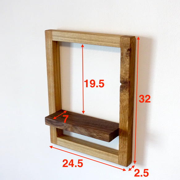 (2808)ウォールナット等の無垢材を使った壁掛け１ 4枚目の画像