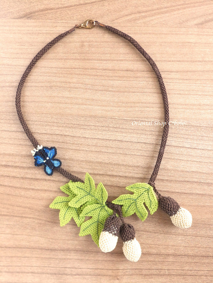 日本発送★シルクイーネオヤネックレス｜どんぐり[20220680akamutpilitte]