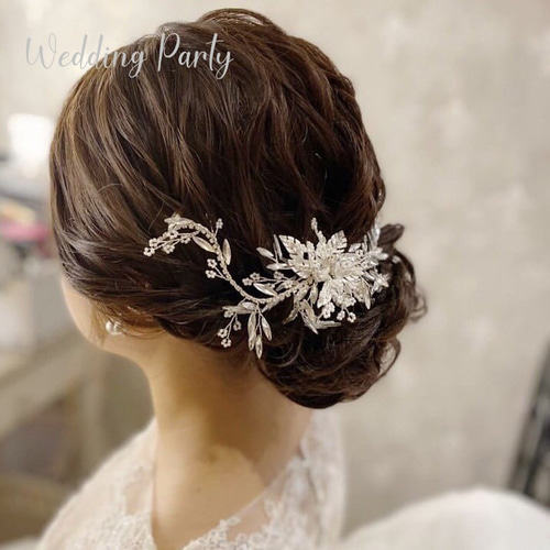 HA-079] ウェディング 淡水パール 天然シェル 花 結婚式 前撮り