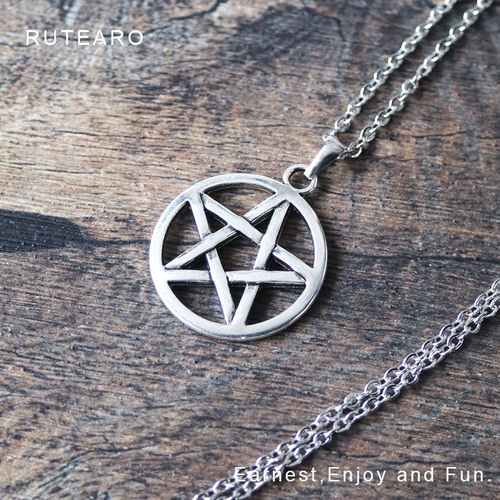 風格のある五芒星のネックレス ― 五芒星 ネックレス メンズ レディース