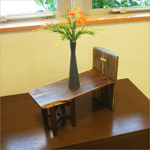 日本製 古材×古民具 花台 木製 アンティーク おしゃれ 小さめ 花置き台