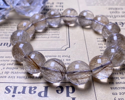 【新入荷】良品質　シルバールチルクォーツブレス約8㎜（新品未使用）希少　ルチル 85dd7c5a86daf3482b5dd1cf0446ae