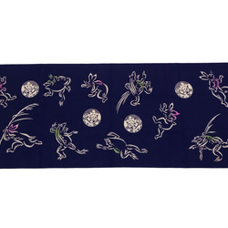 送料無料】高山寺公認☆鳥獣戯画×濱いち屋コラボ 注染 紺×白・桃色