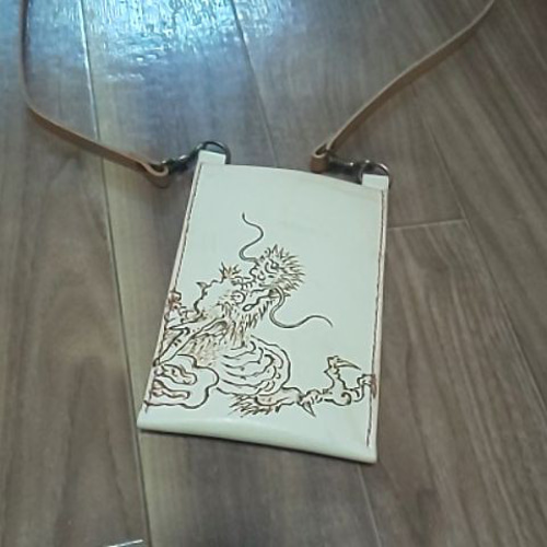 手書き一点物 本革スマホポーチ スマホポシェット | bbqislands.net