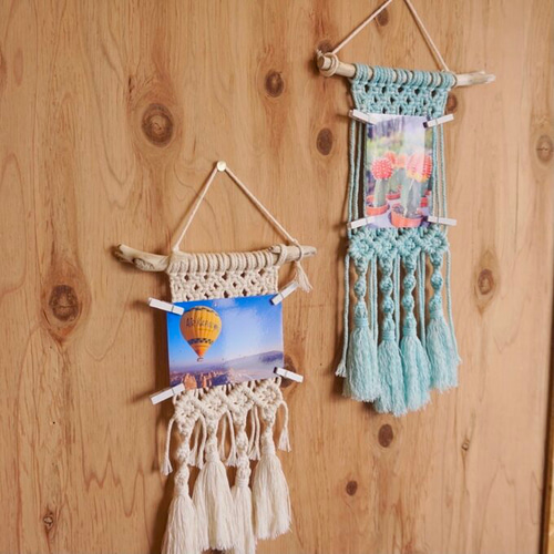 カラーが選べる！マクラメ編み フォトフレーム 手作り キット