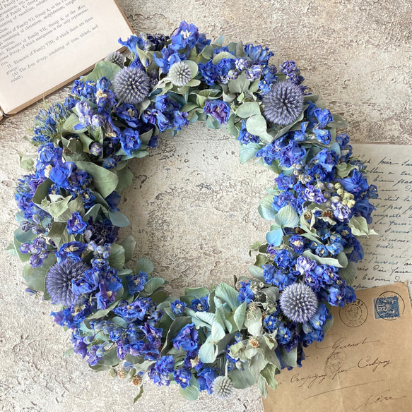 青いリース25 リース ふれーむin(Frame-in) 通販 14405487｜Creema