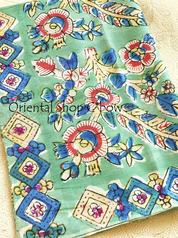 トカット｜ヴィンテージ｜エルヴァン木版｜チェンゲルキョイ｜サラダグリーン[1612-tk20150]