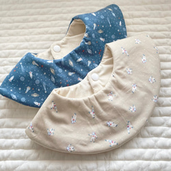 2枚セット》360°花びらスタイ＊ダブルガーゼ＊リバーシブル