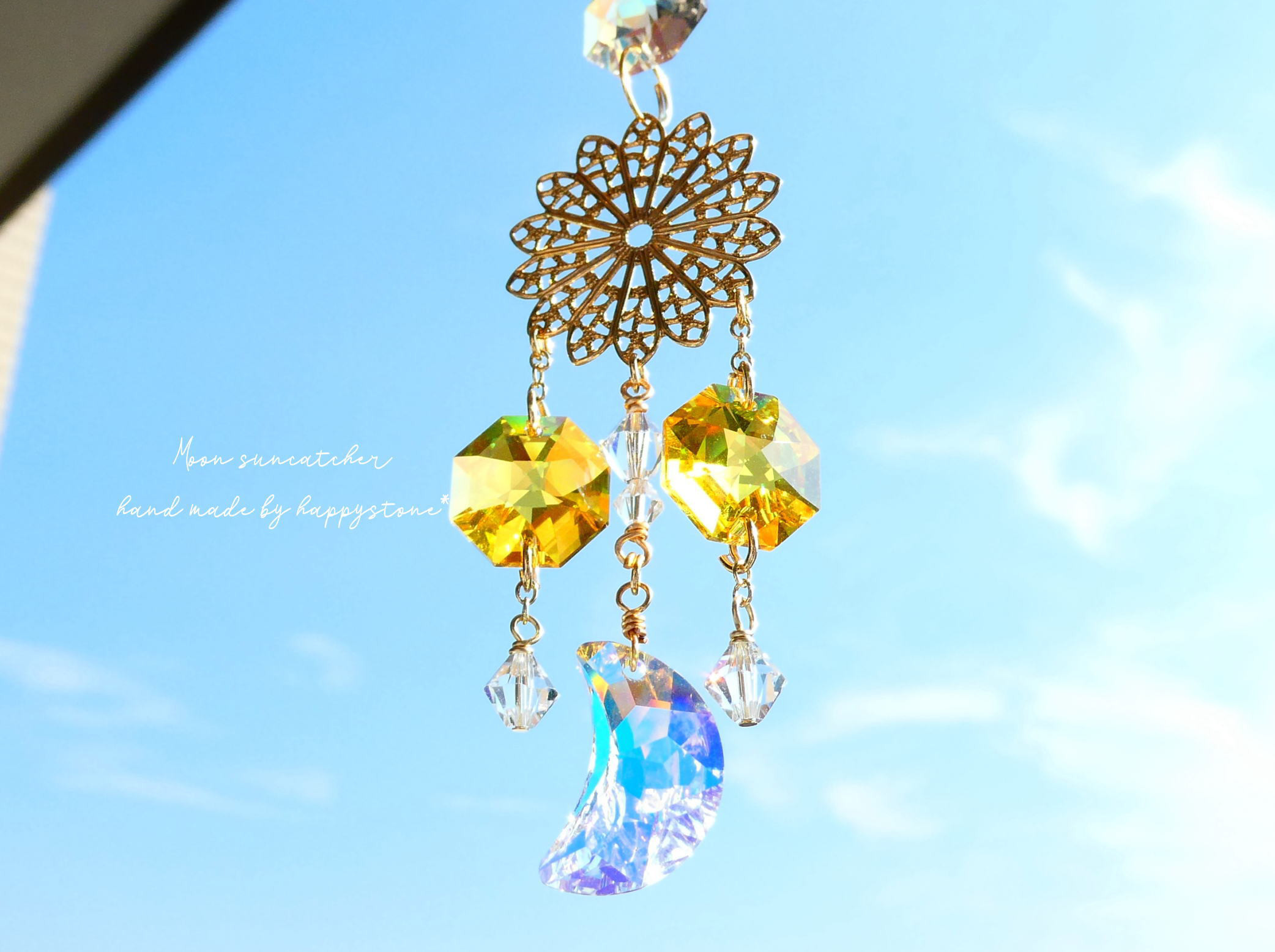 全てスワロ*月とトパーズカラーのミニサンキャッチャー サン