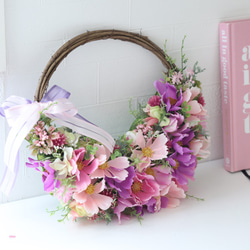 ミモザとかすみ草のハーフリース ～ドライフラワー～ リース ＊COCO