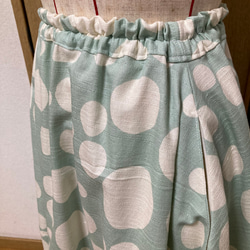 Creema限定 水玉のソフトバルーンスカート（うすいミントグリーン） 4枚目の画像
