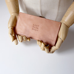 【 シンプル 長札入れ 】 長財布 札入れ 牛革 レザー ヌメ革 本革 日々を刻む日記帳 nfl pst Creema店 8枚目の画像