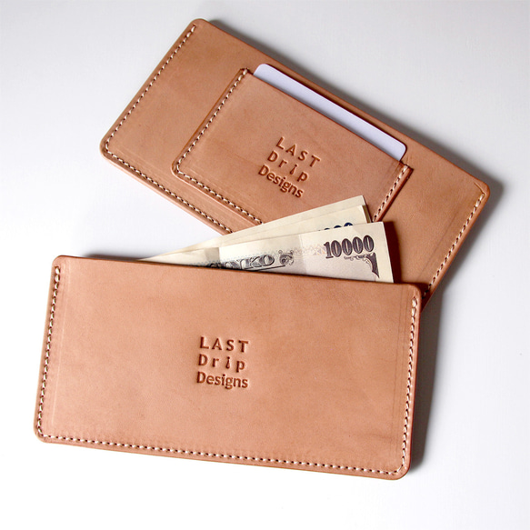 【 シンプル 長札入れ 】 長財布 札入れ 牛革 レザー ヌメ革 本革 日々を刻む日記帳 nfl pst Creema店 1枚目の画像