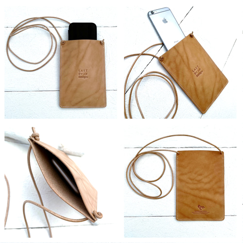 スマホ ショルダーバッグ 薄型 ポシェット 牛革 レザー ヌメ革 本革