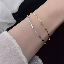 金属アレルギー対応⭐︎silver925 チェーンブレスレット 1枚目の画像