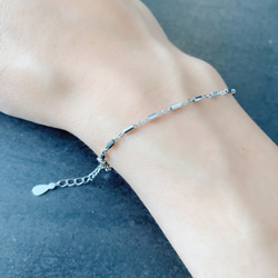 金属アレルギー対応⭐︎silver925 チェーンブレスレット 4枚目の画像