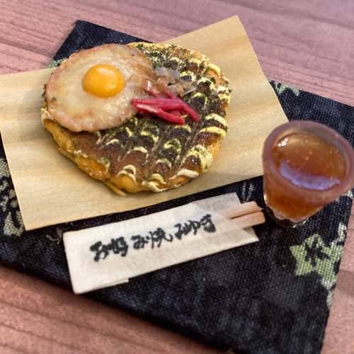 ミニチュアお好み焼き食い倒れセット 立体・オブジェ MANIMANIKO 