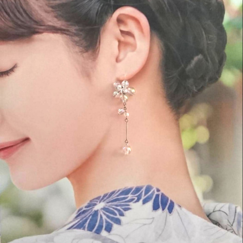 しゅわしゅわラムネ瓶ピアス/イヤリング ピアス（フック・チェーン