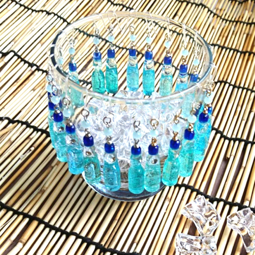 しゅわしゅわラムネ瓶ピアス/イヤリング ピアス（フック・チェーン