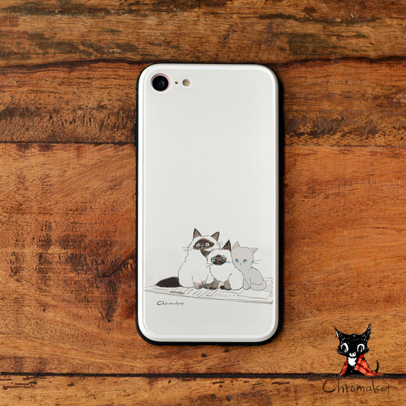 強化ガラスケース スマホケース iPhone13 iPhone 13 Pro Max iphone12 pro 猫 ねこ 1枚目の画像