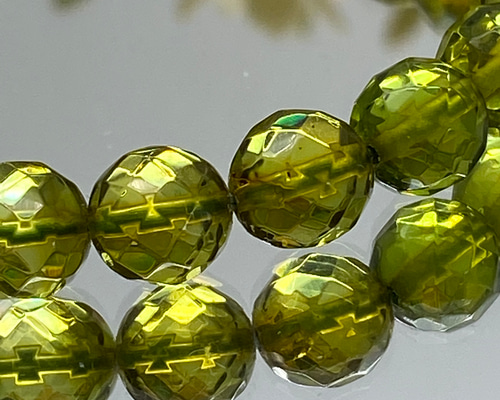 琥珀 グリーンアンバーのブレスレット ブレスレット 萩乃庵