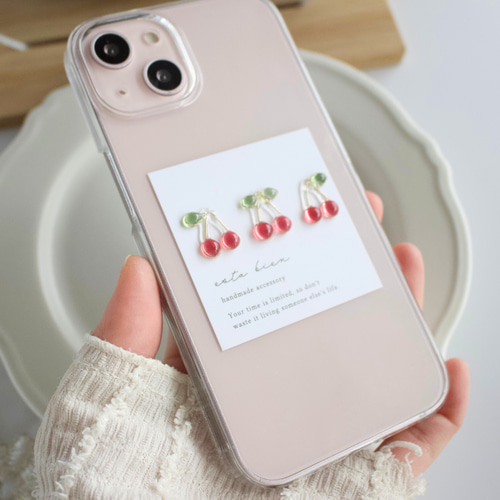 シンプルさくらんぼのiPhoneケース iPhone17 iPhone16 iPhone17e