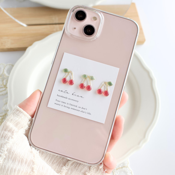 シンプルさくらんぼのiPhoneケース iPhone17 iPhone16 iPhone17 13mini