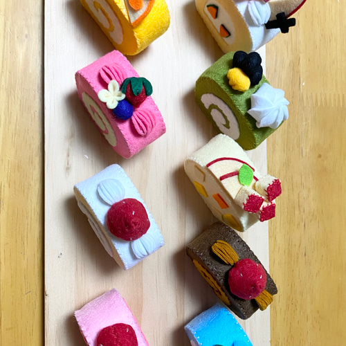 フェルトケーキバイキング【4個セット】フェルトままごと おもちゃ