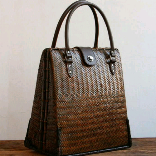 職人手作り 竹編みバッグ ハンドバッグ ビジネスバッグ 古風 クラッチ  