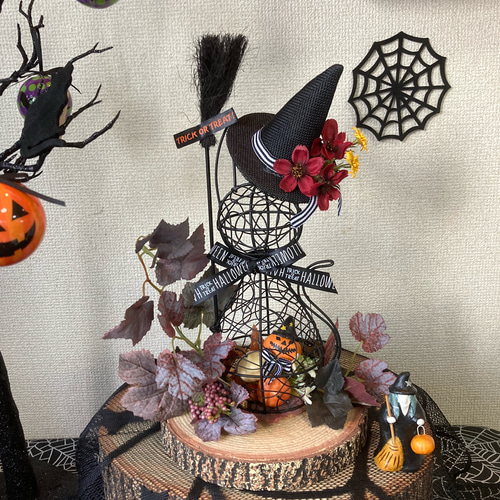 猫カボチャランタン＋魔女帽子　^(｀∇´)^ ハロウィン 猫カボチャランタン＋魔女帽子 ^(｀∇´)^ ハロウィン