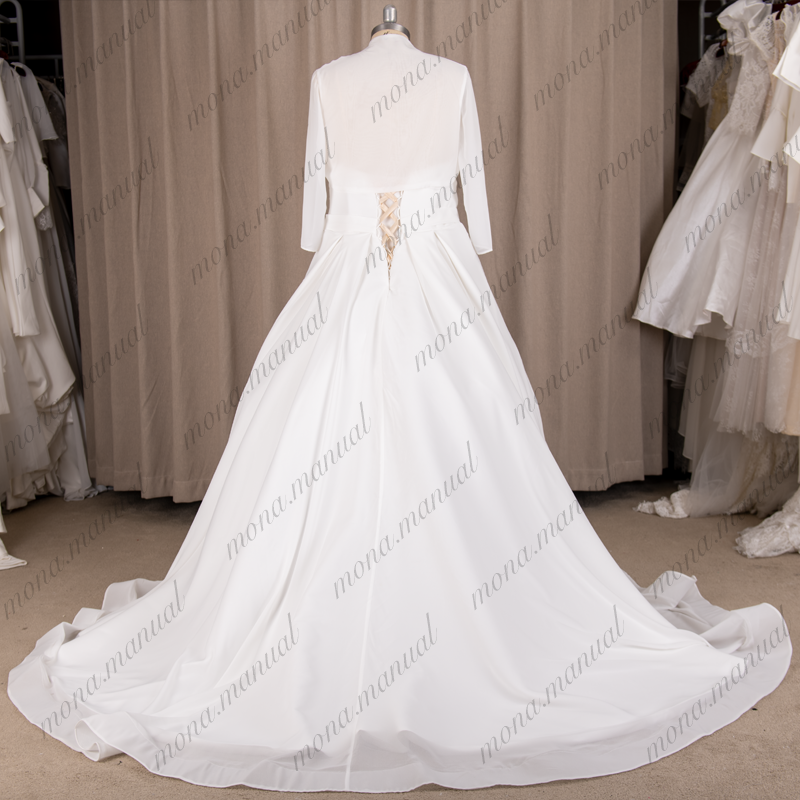 シンプル ウェディングドレス 二次会 結婚式ドレス 435 ドレス mona