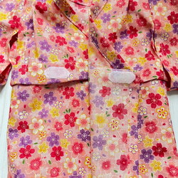 ぽぽちゃん服　浴衣(ピンク、花柄) 8枚目の画像