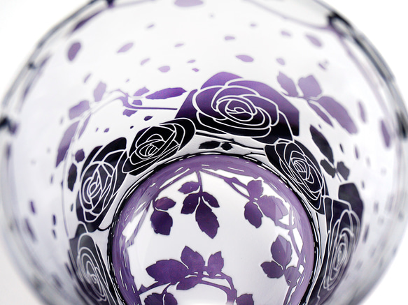 紫薔薇のグラス 3枚目の画像