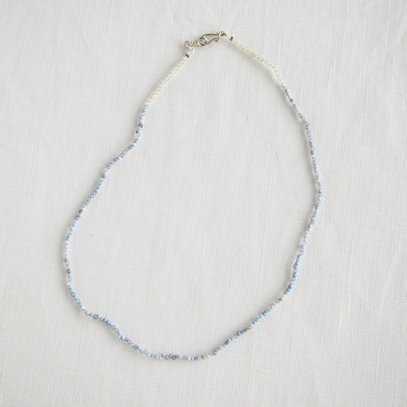 藍蛋白石40cm串珠項鍊 [OP755] 第4張的照片