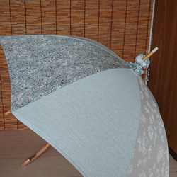 母の日ギフトにも❗手作り日傘＋バック(落ちついた雰囲気のブルー系) 20％OFF❗  9800円→7800円‼️ 5枚目の画像