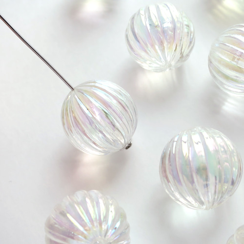 ヴィンテージ］オーロラ色のメロンビーズ ビーズ chocotto 通販