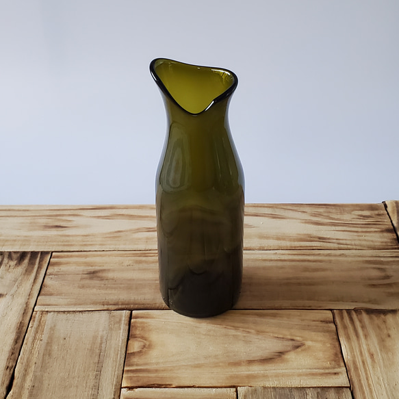花瓶 茶色 Re-glass リグラス 1枚目の画像