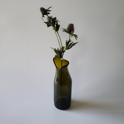 花瓶 茶色 Re-glass リグラス 3枚目の画像