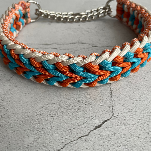 パラコード首輪 デザインNo.3 中型犬・大型犬首輪 リード・首輪