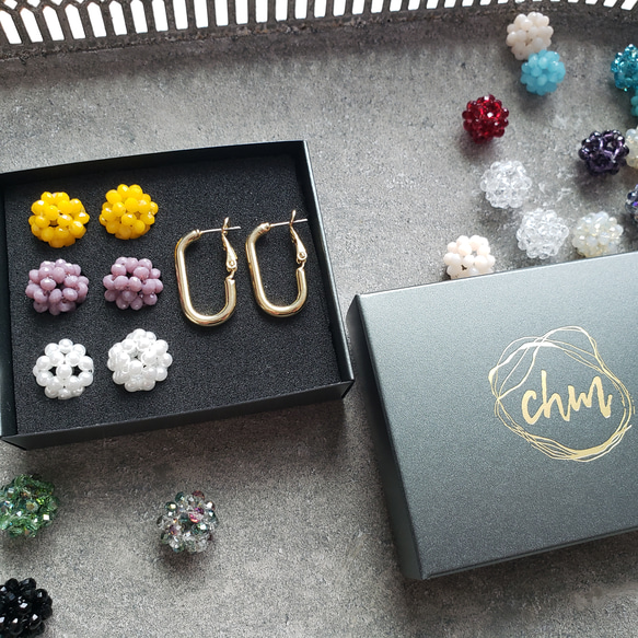【送料無料】　全15カラー beads ball 3color ～着せ替えフープピアス・イヤリング～” 15枚目の画像
