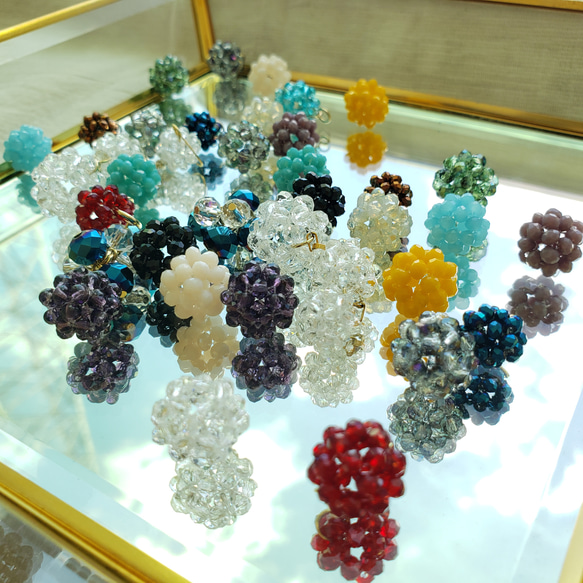 【送料無料】　全15カラー beads ball 3color ～着せ替えフープピアス・イヤリング～” 13枚目の画像